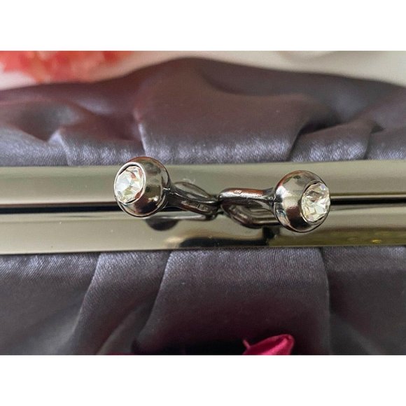 Vintage Gray Satin Evening Bag Jessica Mc Clintock‎ - Picture 5 of 12